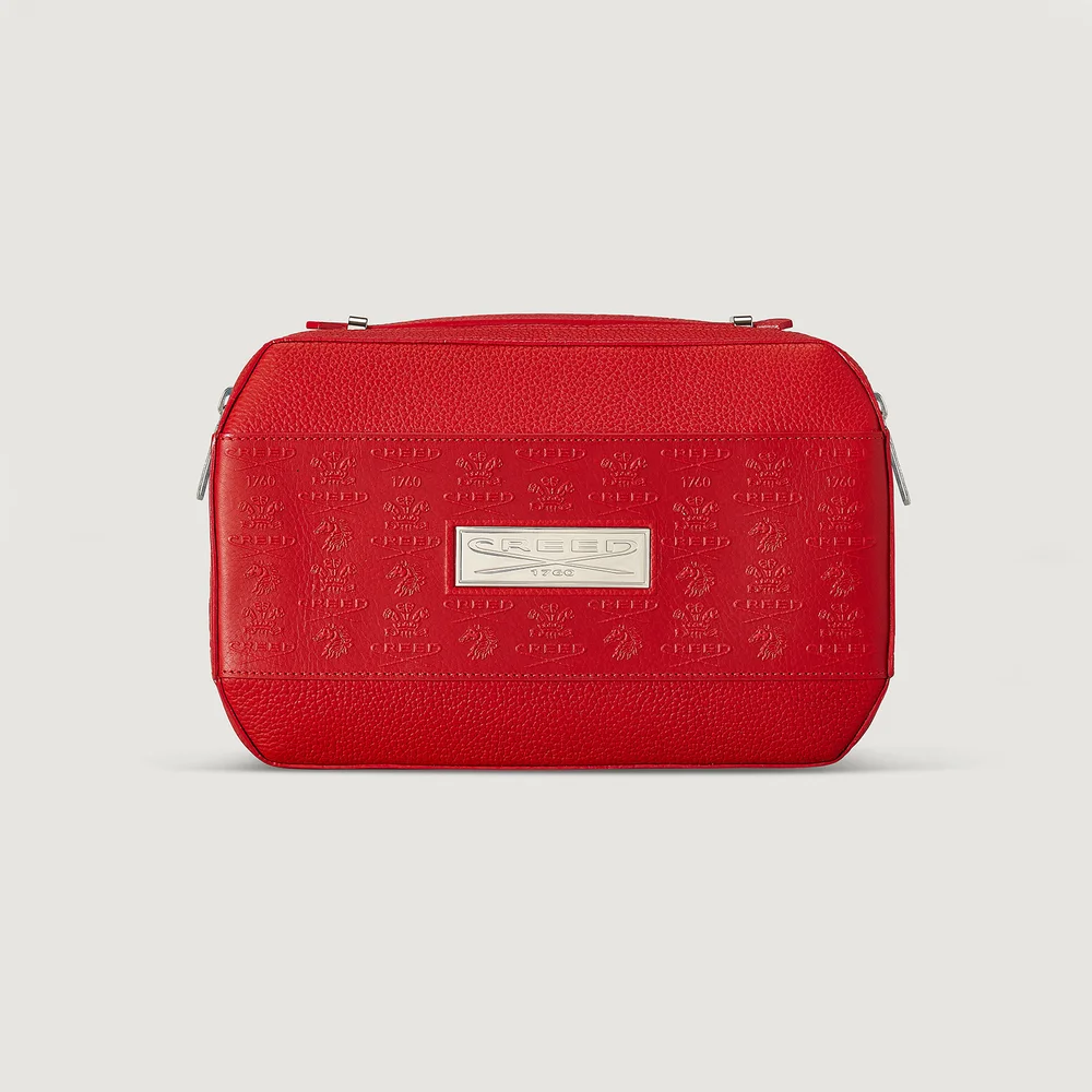 Rot Leder Kosmetik Tüte Bild 1