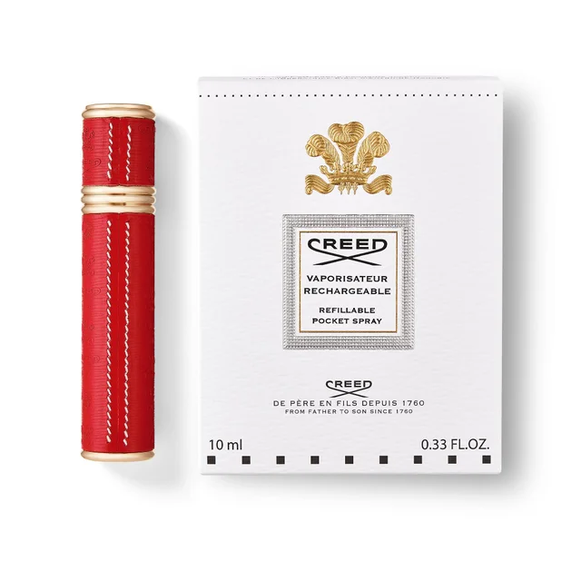 Nachfüllbarer Parfümzerstäuber für Reisen 10 ml -Gold/Rot